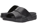 FitFlop Bando Leather Croc Slide