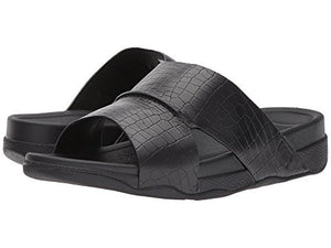 FitFlop Bando Leather Croc Slide