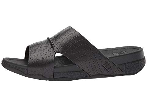FitFlop Bando Leather Croc Slide
