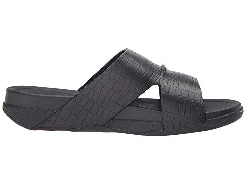 FitFlop Bando Leather Croc Slide