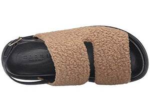 MARNI Wool Jersey Furry Stitch Sandal