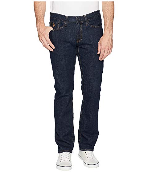 U.S. POLO ASSN. Slim Straight Five-Pocket Denim Jeans in Blue