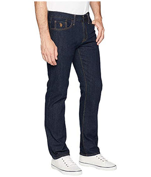 U.S. POLO ASSN. Slim Straight Five-Pocket Denim Jeans in Blue