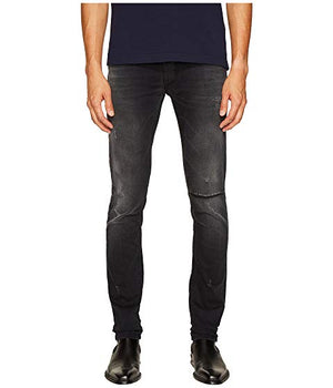 Versace Jeans Distressed Grey Slim Fit Jeans in Black