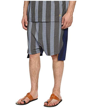 Vivienne Westwood Printed Stripe Jersey Twist Seam Shorts