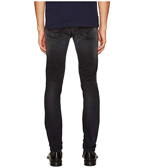Versace Jeans Distressed Grey Slim Fit Jeans in Black