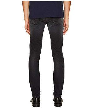 Versace Jeans Distressed Grey Slim Fit Jeans in Black
