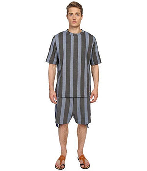 Vivienne Westwood Printed Stripe Jersey Twist Seam Shorts
